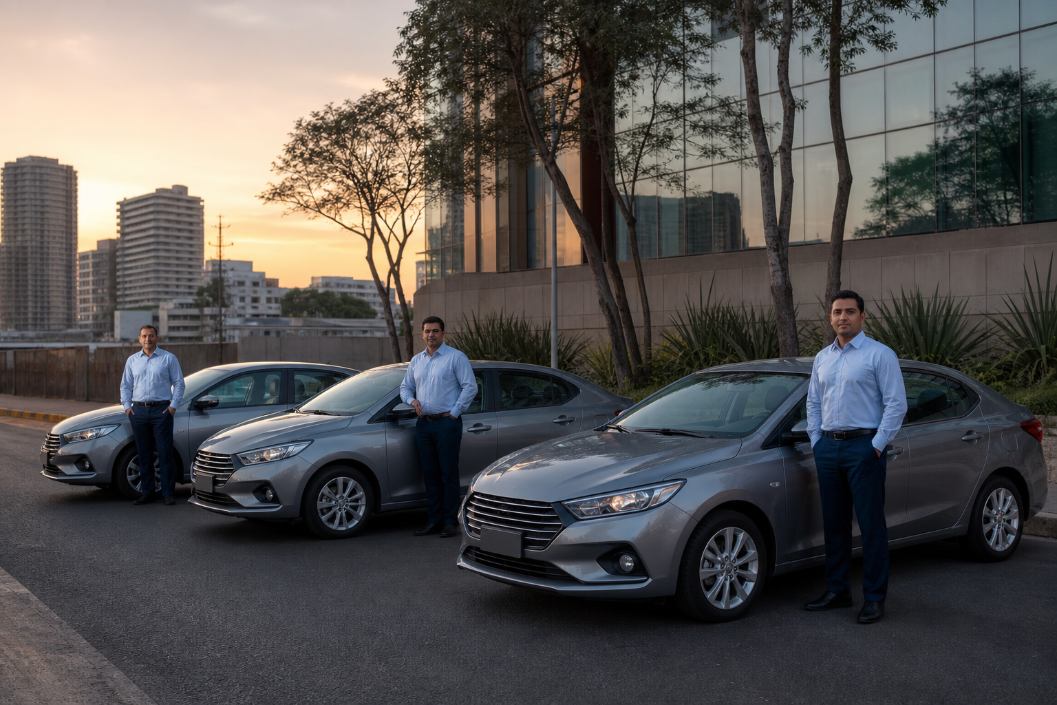 Línea de autos corporativos listos